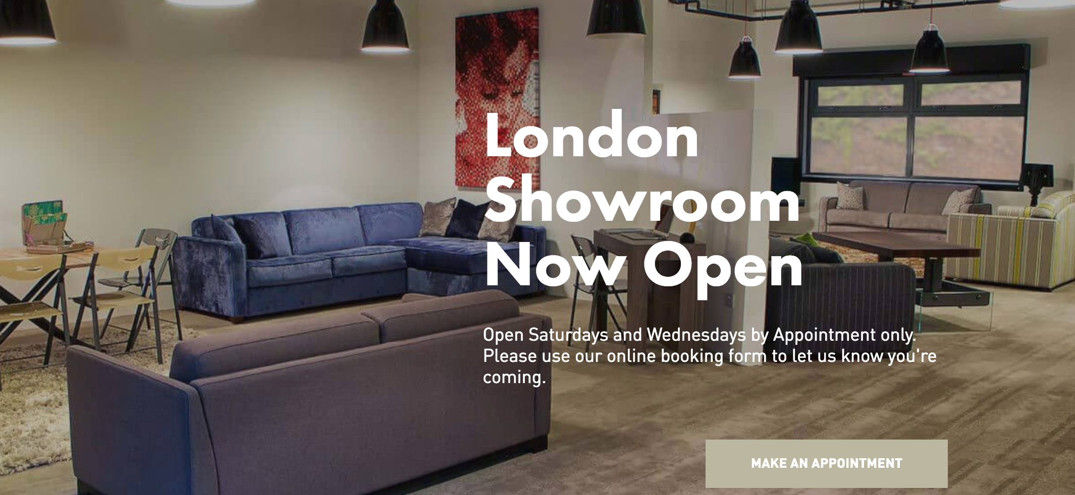  book an appointment to visit our London showroom